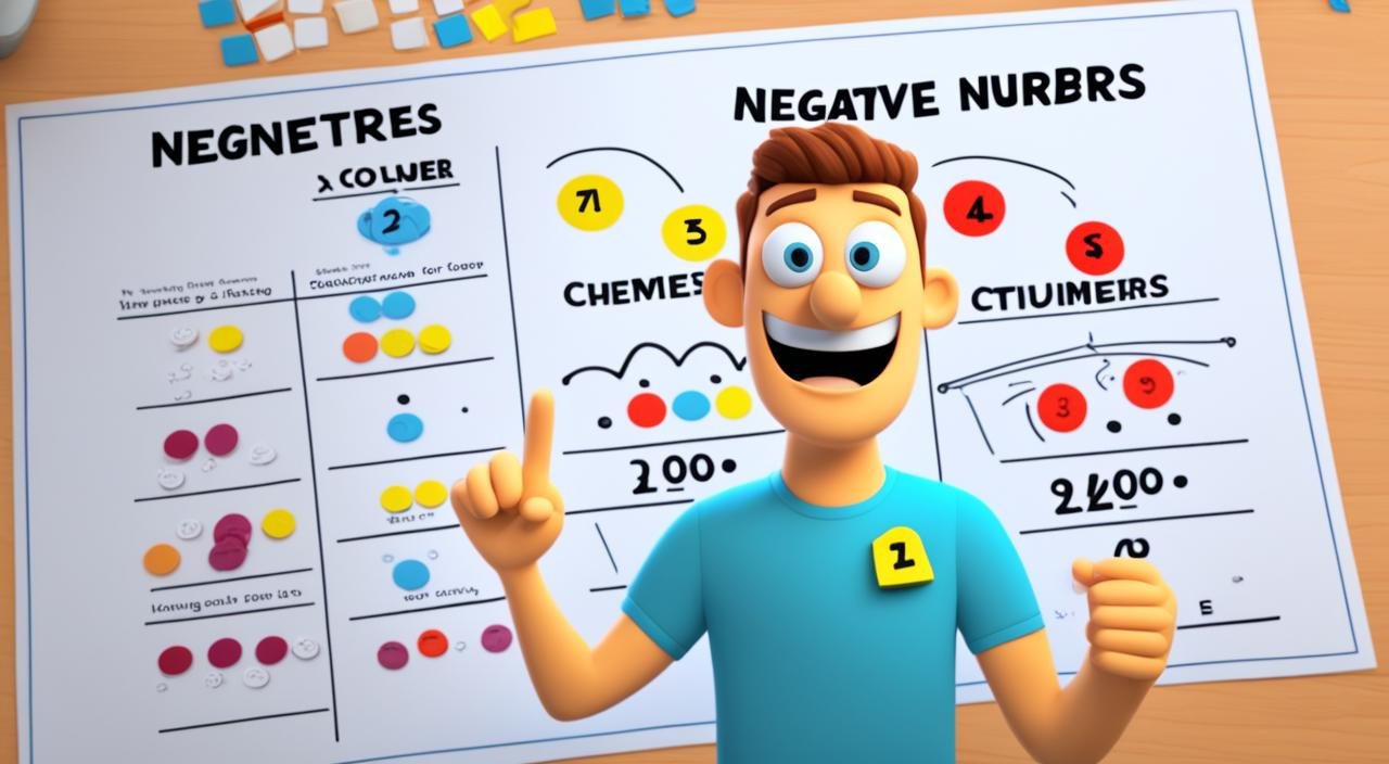 how to explain negative numbers to a child