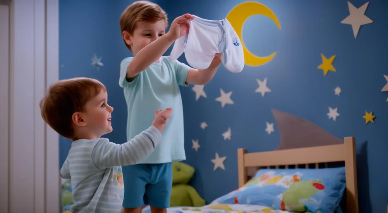 When should a child stop wearing diapers at night?