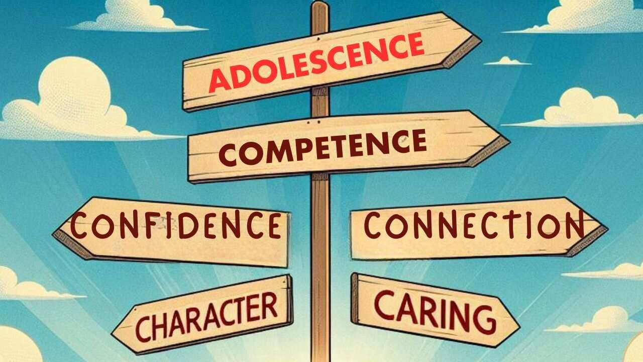 What are the 5 C's of adolescence?