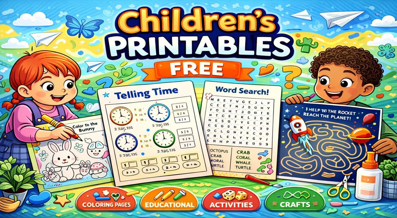 Childrens printables free