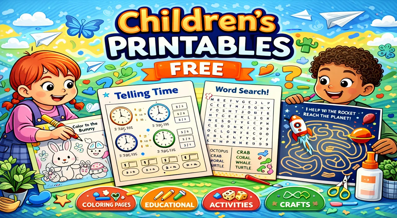 Childrens printables free