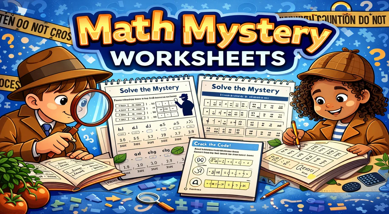 Math mystery worksheets