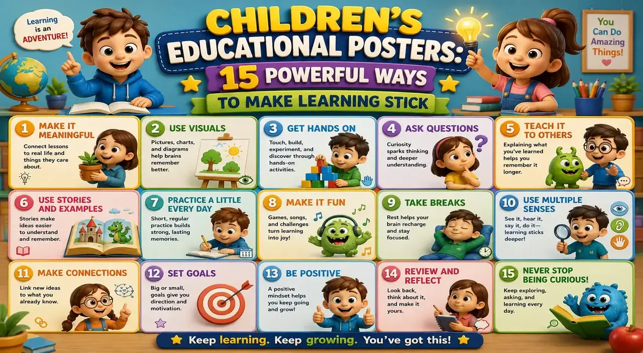 Children’s Educational Posters: 15 Powerful Ways to Make Learning Stick